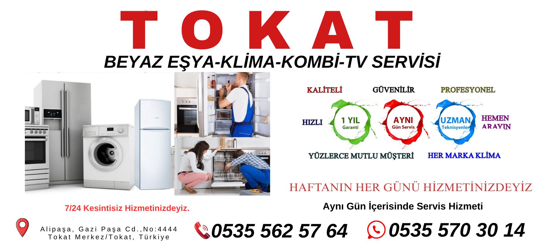 Tokat Beyaz Eşya Servisi