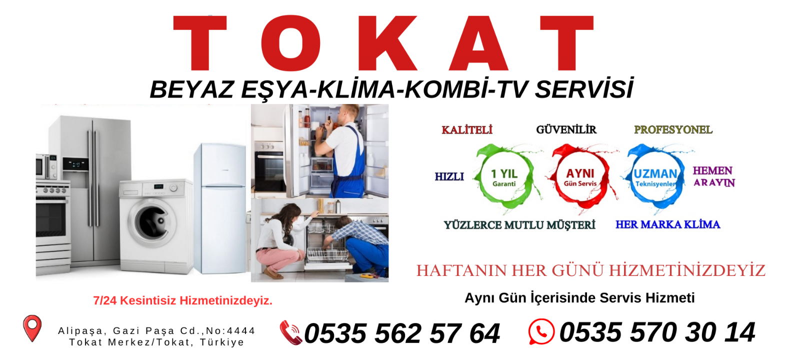 Tokat Beyaz Eşya Servisi
